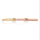 18K gold vermeil ring with 3 layers of pink and yellow cubic zirconia